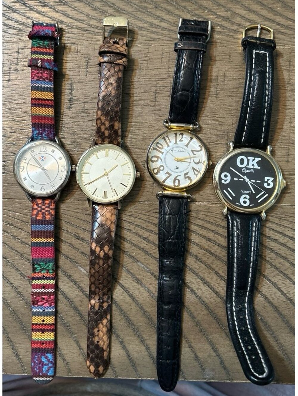Lot of 4 Women’s Fashion Watches Mixed Styles – 1 Working / 3 Not Running